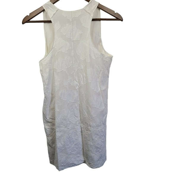 RAG & BONE Augusta Embossed White Dress with Pockets Silk Blend 2 - Picture 2 of 6
